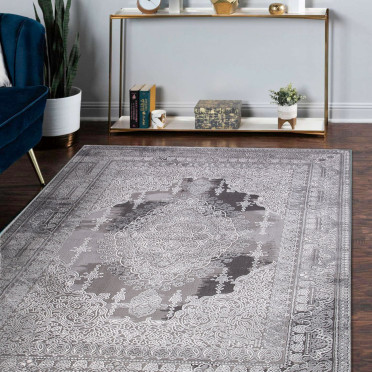 Ковер турецкий прямоугольный 03763A GREY - коллекция ARMINA