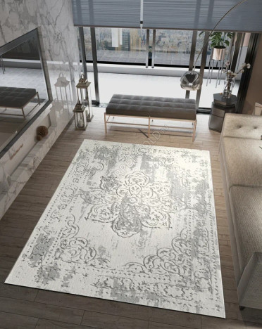 Ковер турецкий 0311A Planeta		 (Полиэстер, серый)