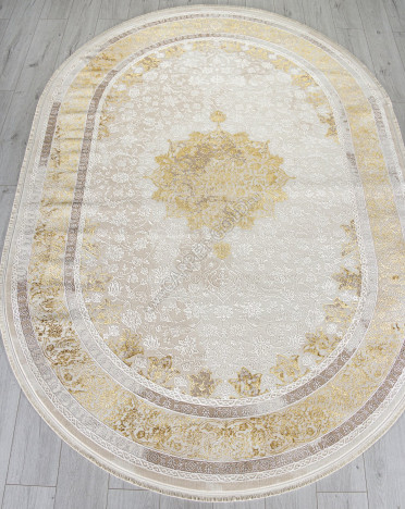 Ковер A064A - CREAM / GOLD FDY - Овал - коллекция ZARINA