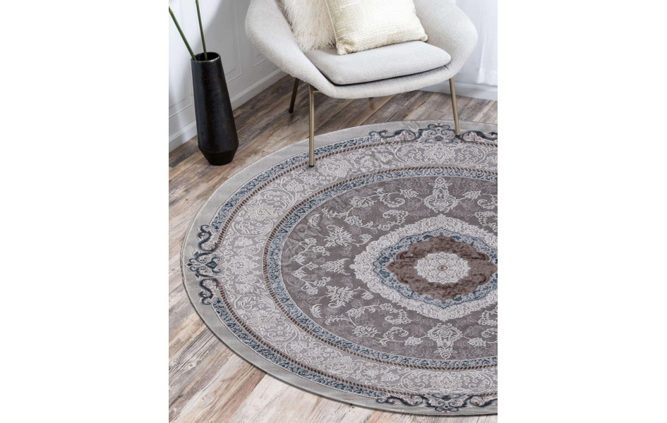 Ковер 03874A - BLUE / BLUE - Круг