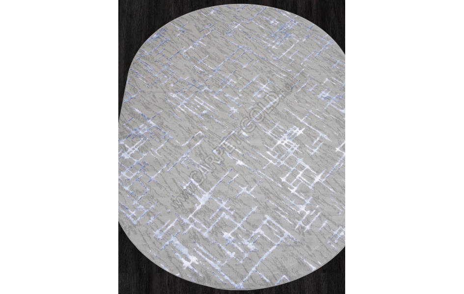 Ковер F164 - GRAY-BLUE - Овал - коллекция LIMAN