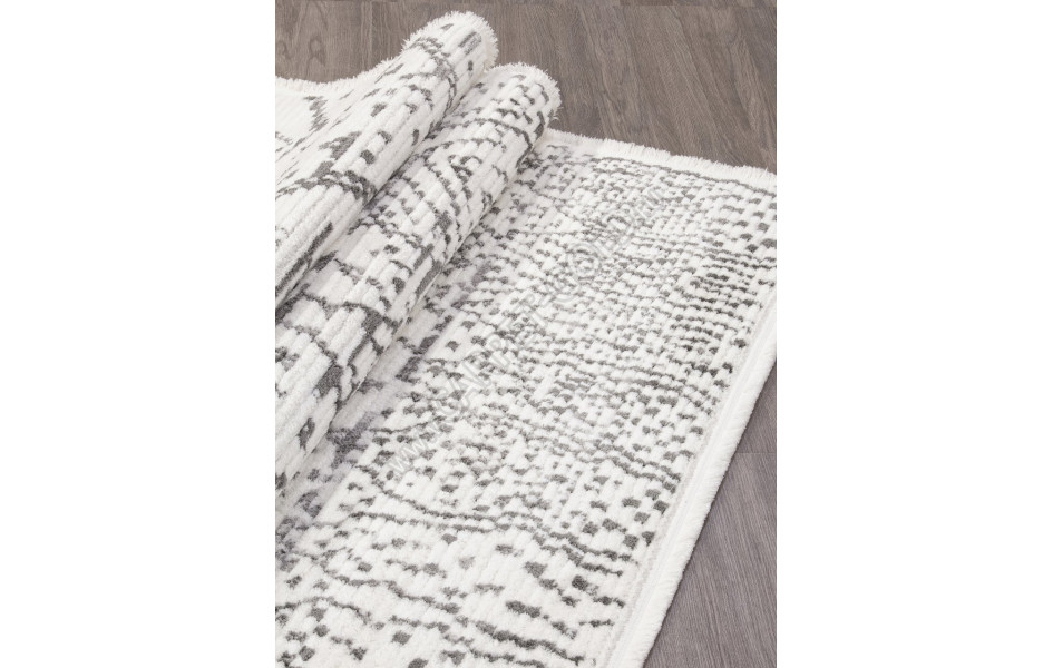 Ковер A927AW - P.WHITE / L.GREY - Прямоугольник - коллекция JOLI