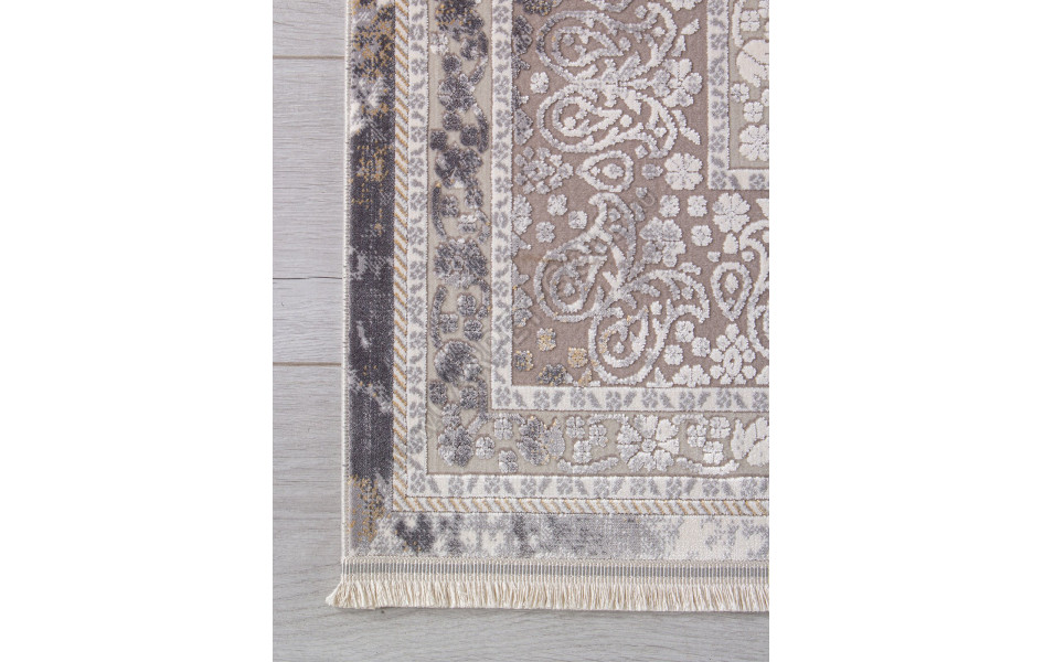Ковер 00524 - GREY / CREAM - Прямоугольник - коллекция DUBAI