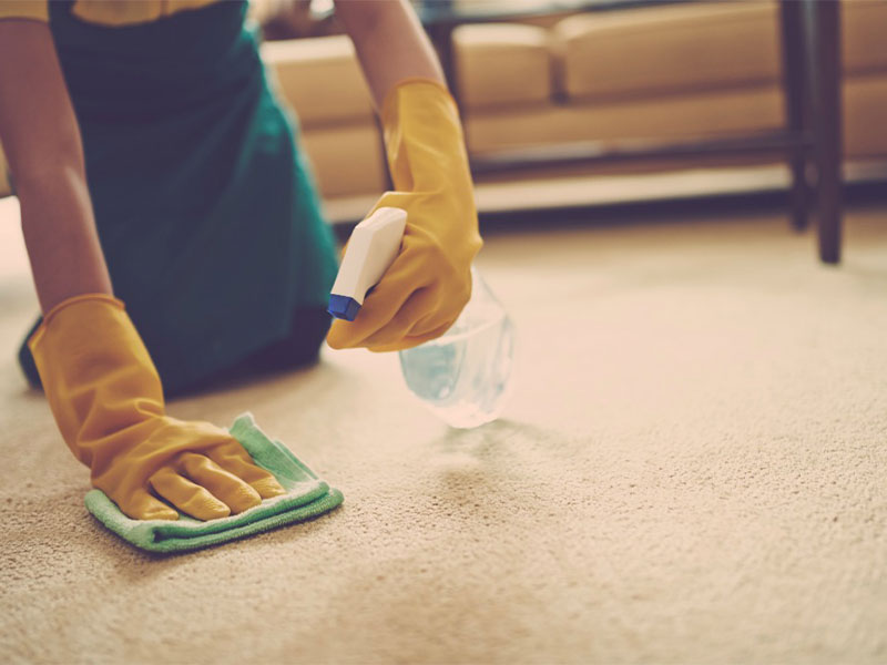 Чистка ковра нашатырным спиртом